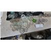Image 2 : Assorted Glass Jar Lids and 4 Glass jugs: 2 Amber, 1 Green, 1 Brown
