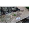Image 3 : Assorted Glass Jar Lids and 4 Glass jugs: 2 Amber, 1 Green, 1 Brown
