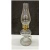 Image 3 : Three Vintage Clear Glass Kerosene Oil Finger Lamps With Brass Burners and Chimneys