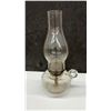Image 4 : Three Vintage Clear Glass Kerosene Oil Finger Lamps With Brass Burners and Chimneys