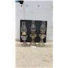 Image 1 : 3 Vintage Clear Glass Kerosene Oil Lamps With Brass Burners and Glass Chimneys