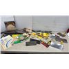 Image 1 : Variety of Sandpaper, Sanding Blocks, Scrapers, Putty Knives