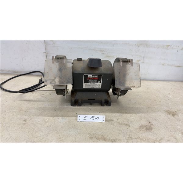 Sears Craftsman Model 6” x 3/4” Bench Grinder with Wire Brush Wheels, 115 Volt