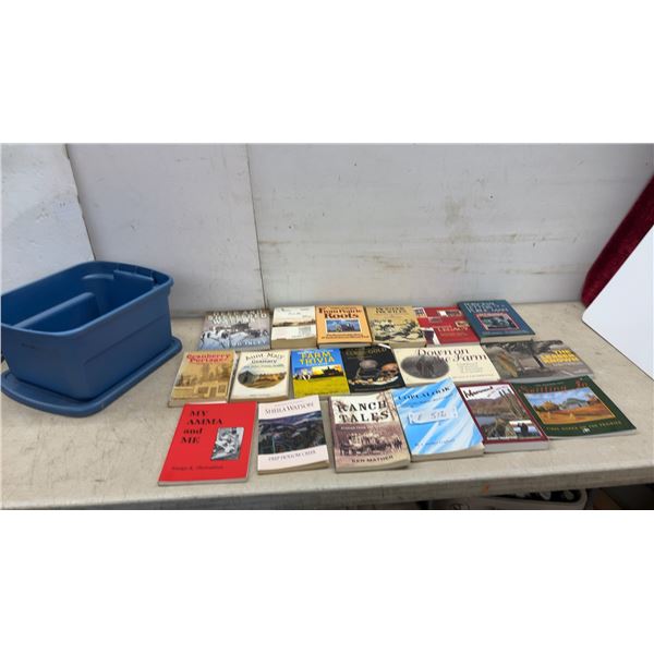 Canadian Prairie History and Pioneer Books with Tote