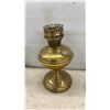 Image 3 : Four Antique Brass Kerosene Oil Lamps, No Chimneys