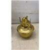 Image 4 : Four Antique Brass Kerosene Oil Lamps, No Chimneys