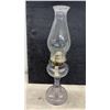 Image 4 : Three Antique Glass Kerosene Oil Lamps with Chimneys