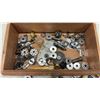 Image 5 : Vintage Sewing Machine Parts, Singer Attachments, Schmetz and Janome Needles, Brass Spools with