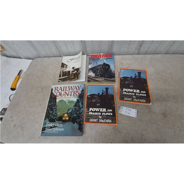 Railway Country, Fairbanks, Trains, and 3 Power for Prairie Plows Books