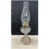 Image 3 : Three Antique Clear Glass Kerosene Oil Table Lamps With Chimneys, Late 19th/Early 20th Century