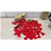 Image 10 : Assorted Christmas Decor: Santa Figures, Tinsel Garland, Angel Tree Topper, Lights, Ornaments