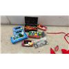 Image 9 : Assorted Christmas Decor: Santa Figures, Tinsel Garland, Angel Tree Topper, Lights, Ornaments