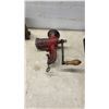 Image 2 : Vintage: Meat Grinder Patented 1899, Butcher’s Tape Dispenser and Hand Mixer