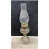 Image 2 : Three Clear Glass Kerosene Lamps with Chimneys