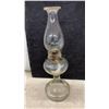 Image 3 : Three Clear Glass Kerosene Lamps with Chimneys