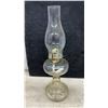 Image 4 : Three Clear Glass Kerosene Lamps with Chimneys