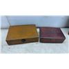 Image 2 : Vintage American Toy and Furniture Co. Junior Carpenters Tool Chest, Display Case, and Wooden Boxes
