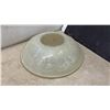 Image 2 : Three Vintage Frosted Glass Ceiling Light Shades With Floral and Scroll Designs