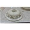 Image 3 : Three Vintage Frosted Glass Ceiling Light Shades With Floral and Scroll Designs