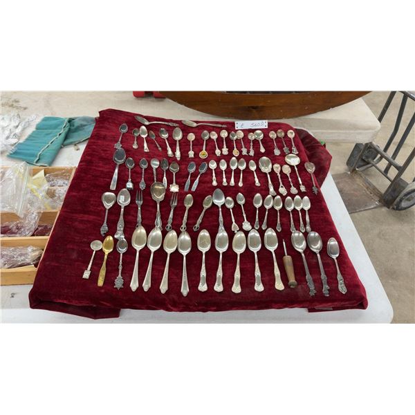 Antique and Vintage Silver-Tone Souvenir and Collector Spoons and Forks