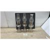 Image 1 : Three Antique Clear Glass Kerosene Oil Lamps With Chimneys
