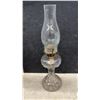 Image 4 : Three Antique Clear Glass Kerosene Oil Lamps With Chimneys