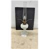 Image 1 : Aladdin Model 12 Nu-Type White Milk Glass Diamond Quilted Kerosene Mantle Lamp, 1928-1935, Missing