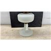 Image 2 : Aladdin Model 12 Nu-Type White Milk Glass Diamond Quilted Kerosene Mantle Lamp, 1928-1935, Missing