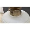 Image 5 : Aladdin Model 12 Nu-Type White Milk Glass Diamond Quilted Kerosene Mantle Lamp, 1928-1935, Missing