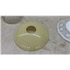 Image 5 : Vintage Glass Light Shades and Diffusers, Milk Glass, Ribbed, Floral Etched