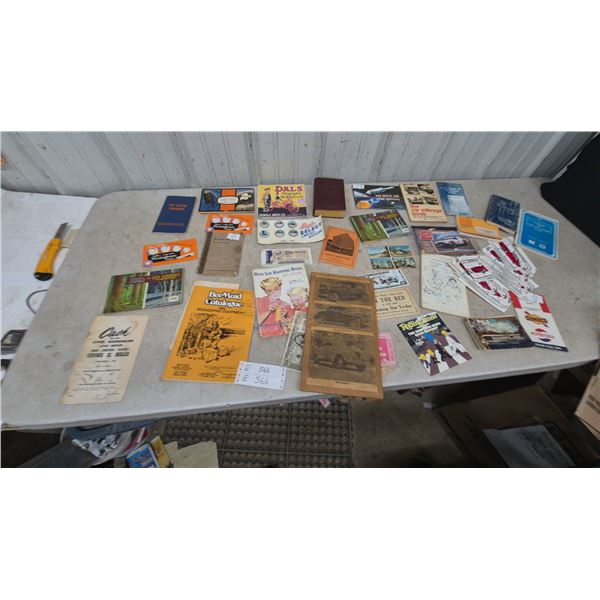 Vintage Ephemera Lot: Bee Maid Catalogue, New Lux Knitting Book, Pals Oranges Grapefruit, auto
