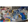 Image 6 : Assorted Hardware and Supplies: Multi-Drawer Cabinet, Bins of Fasteners, Weatherstrip, Drop Sheets