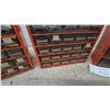 Image 4 : Five Orange Metal Multi-Drawer Small Parts Organizers with Clear Plastic Drawers all with hardware