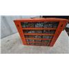 Image 9 : Five Orange Metal Multi-Drawer Small Parts Organizers with Clear Plastic Drawers all with hardware