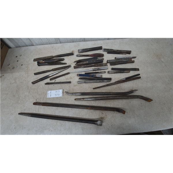 Assorted Chisels, Punches, big and bigger