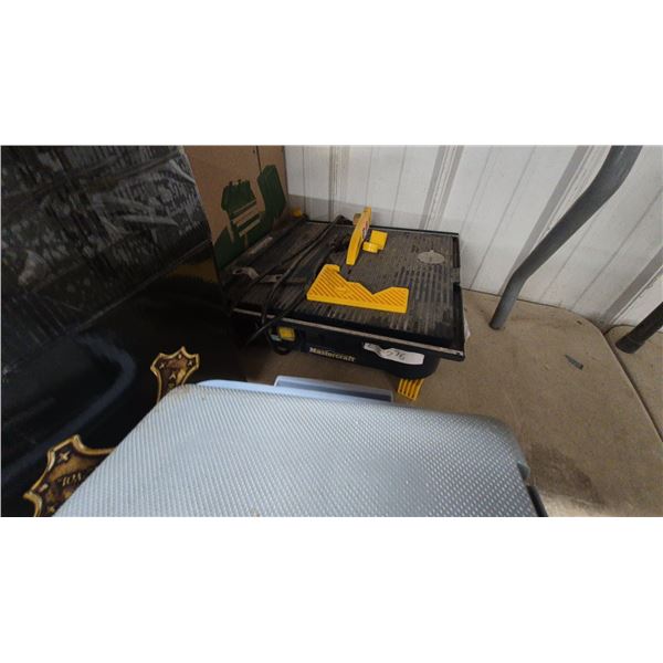 Mastercraft Wet Tile Saw with Blade, Fence, and Miter Gauge