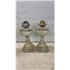 Image 2 : Glass Kerosene Oil Lamps With Metal Burners, Set of 6, No Chimneys