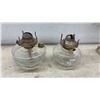 Image 4 : Glass Kerosene Oil Lamps With Metal Burners, Set of 6, No Chimneys