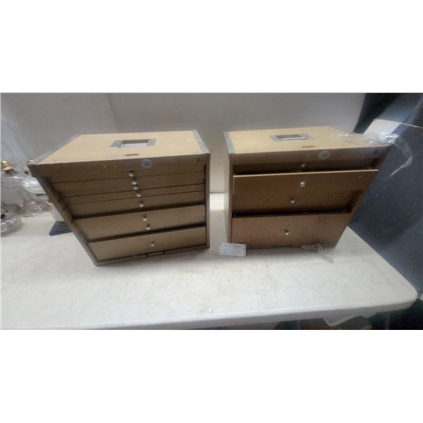 Two Wooden Multi-Drawer Cabinets, 16”×18”×12”