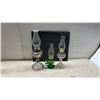 Image 1 : Three Glass Kerosene Lamps with Chimneys
