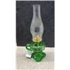 Image 3 : Three Glass Kerosene Lamps with Chimneys