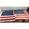 Image 1 : 2 US Flags, 1 Weathered with Rips