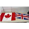 Image 1 : Canadian Maple Leaf Flag, 24 × 36” and United Kingdom Union Jack Flag, 18 × 38”