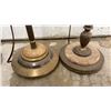 Image 2 : Three Vintage Torchiere Floor Lamp Bases with Brass and Marble Construction, No shades