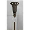 Image 7 : Three Vintage Torchiere Floor Lamp Bases with Brass and Marble Construction, No shades