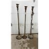 Image 1 : 3 Antique Ornate Cast Brass and Bronze Torchiere Floor Lamps, Early 20th Century, No Shades