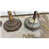 Image 2 : 3 Antique Ornate Cast Brass and Bronze Torchiere Floor Lamps, Early 20th Century, No Shades