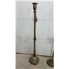 Image 8 : 3 Antique Ornate Cast Brass and Bronze Torchiere Floor Lamps, Early 20th Century, No Shades