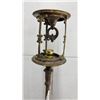 Image 3 : Antique Cast Iron and Brass Floor Lamps, Bridge Arm Scrollwork and Ornate Cage Top, Missing Shades