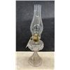 Image 3 : FourAntique Clear Glass Kerosene Oil Lamps Including Victoria Finger Lamp and Parlor Lamp, 1